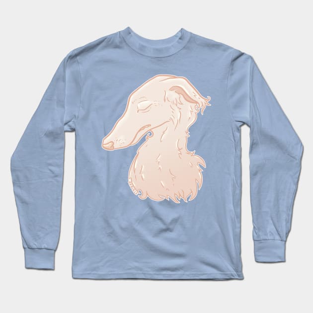 Elegant Borzoi Long Sleeve T-Shirt by Jan Grackle